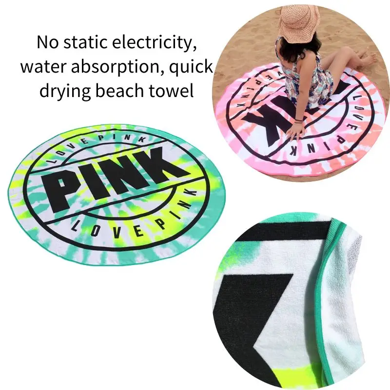 

Active Printing Can Not Bear Static Electricity, Water Absorption, Quick Drying Swimming Microfiber Round Beach Towel