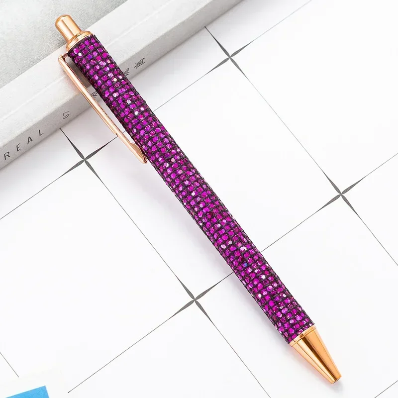 Rose Gold Glitter Ballpoint Pen - Elegant Stationery & Promotional Gift