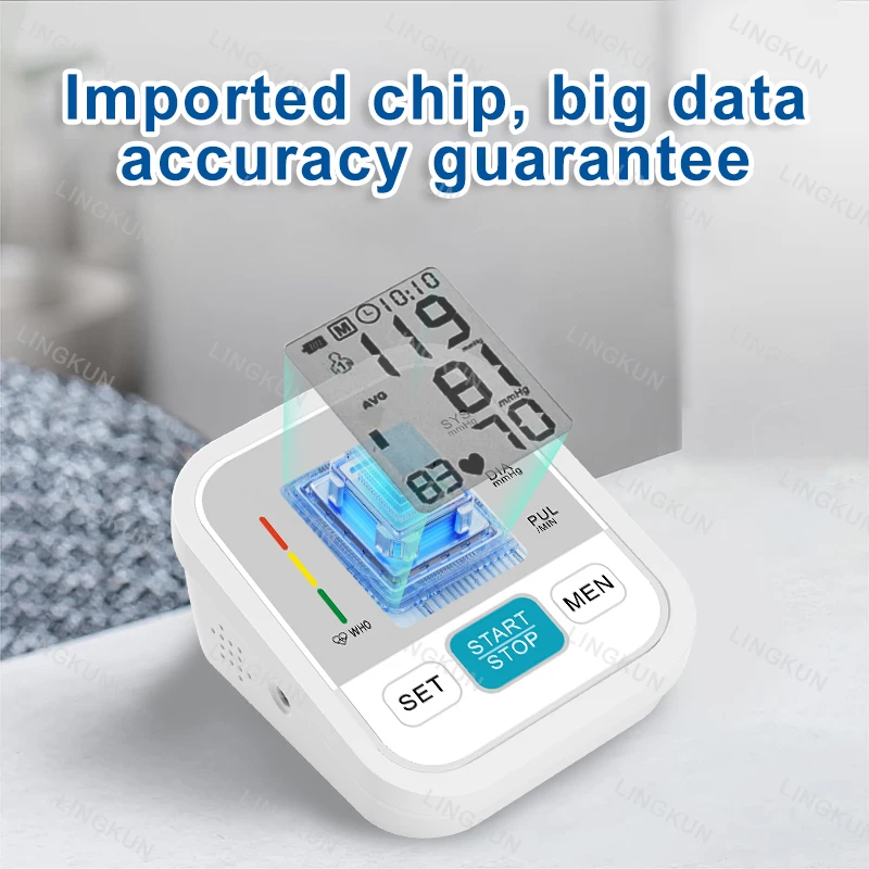 Blood Pressure Monitor Medical Automatic Arm Blood Pressure Monitor Heart Beat Rate Pulse Meter Tonometer Sphygmomanometers digital tensiometers