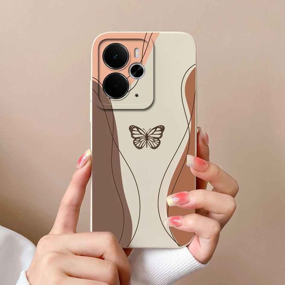 Luxury Floral Print Liquid Silicone Case - High Quality, Anti-Drop, Durable, Anti-Slip Housing