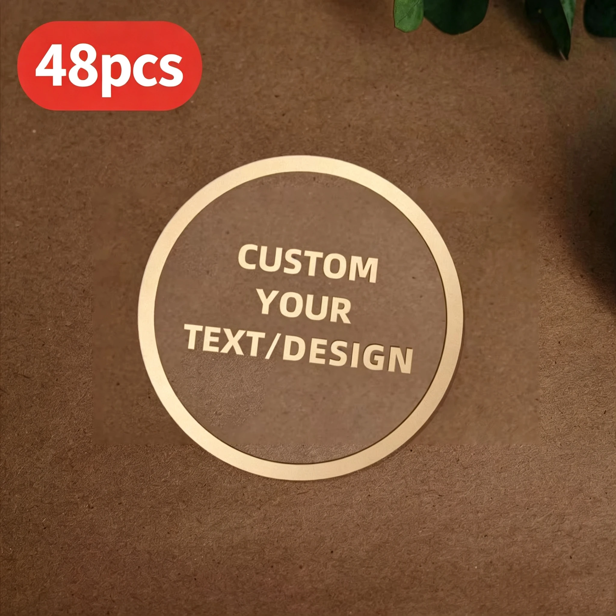 Custom Round Stickers with Personalized Text & Image for Craft Enthusiasts, Diary Decoration & Album Labels