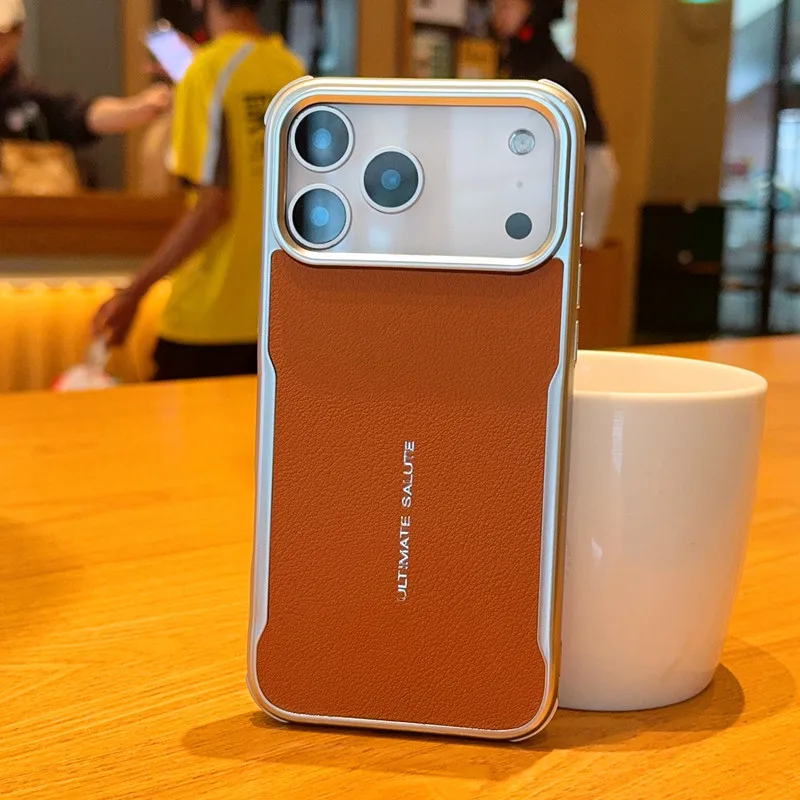 Premium High-Quality PU Leather Phone Case with Soft Frame and Suction Cover