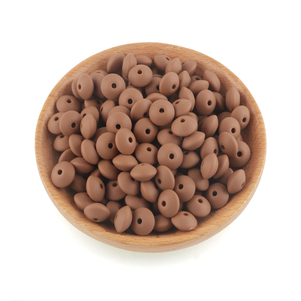 Silicone Lentil Spacer Beads for DIY Accessories (12mm, Multiple Quantities Available)
