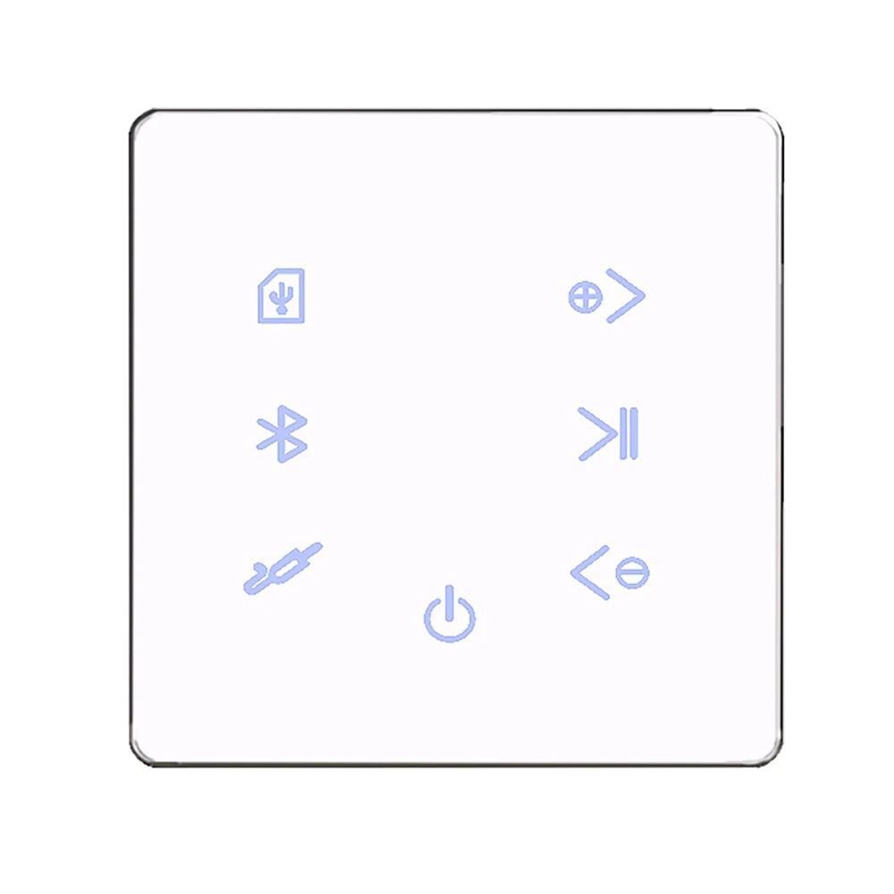 

Bluetooth усилитель в стене USB SD карта музыкальная панель для умного дома фоновая аудиосистема стерео для отеля ресторана (белый)