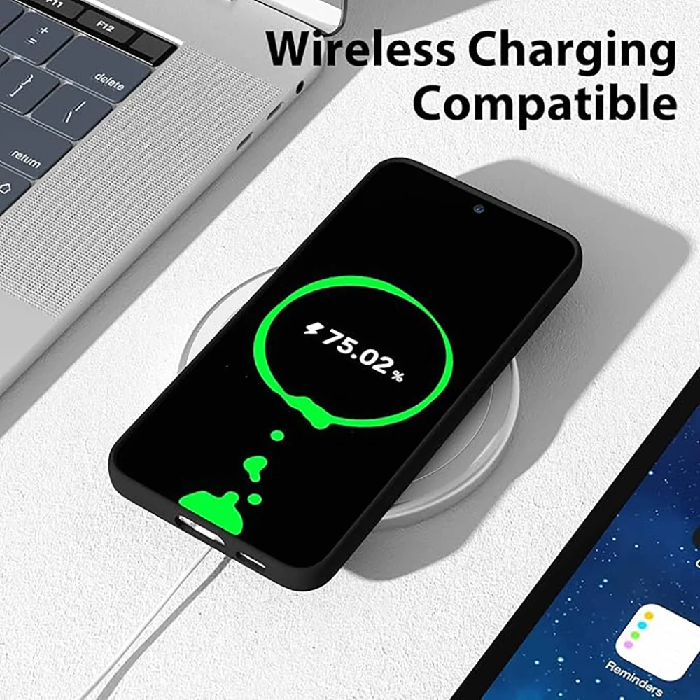 Premium Shockproof Silicone Case - Sleek Black Protective Cover