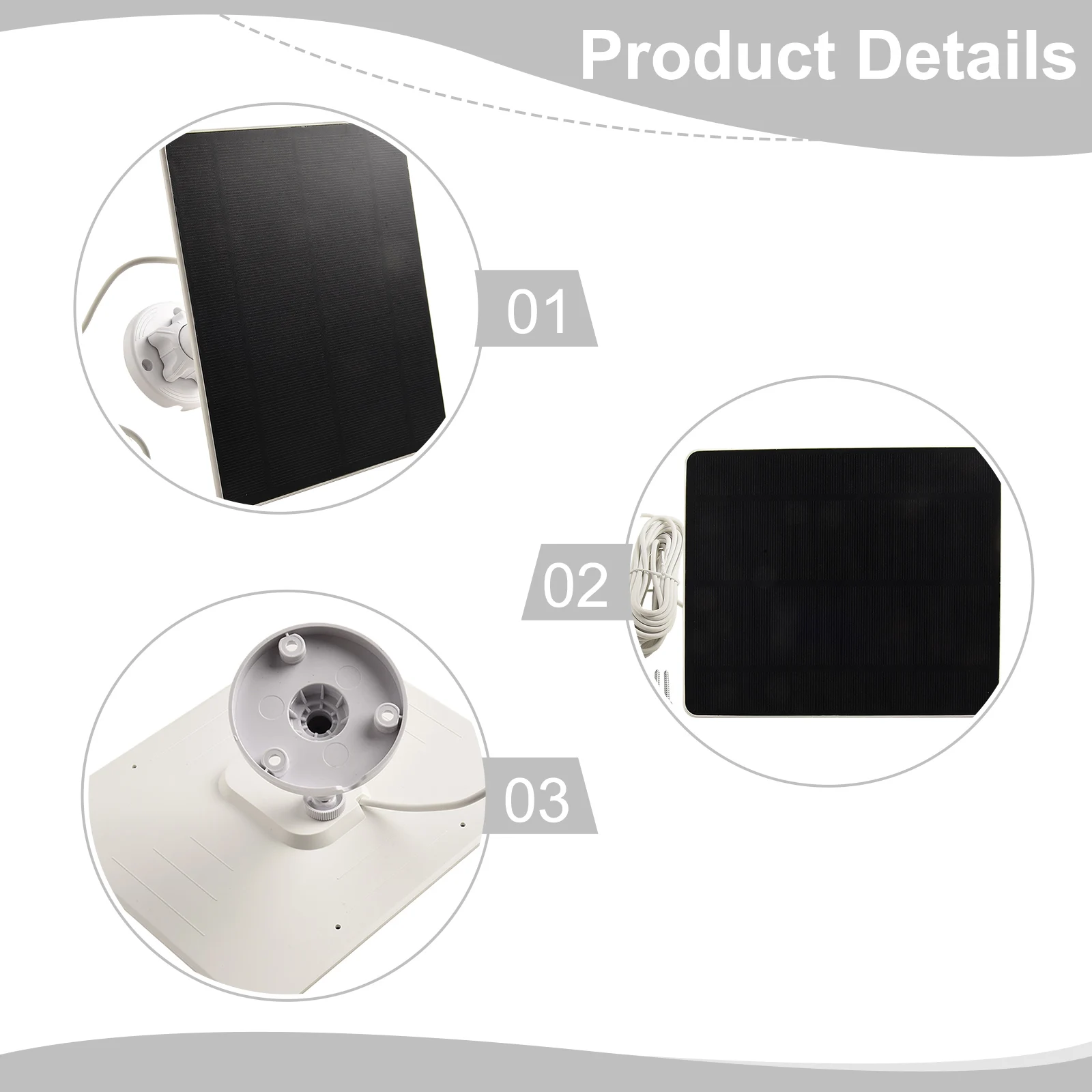 혁신적인 전원 공급 솔루션, 아를로 보안 카메라용 방수 태양광 충전기(조절 가능한 마운트 포함)