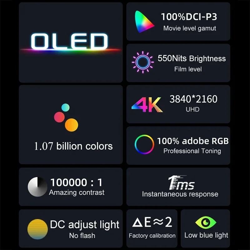 13.3 ġ 4K OLED ġ ũ ޴ , PC Ʈ ޴ PS4/5 Xbox ̹ ÷, 3840x2160, 550Nit, 100000:1, 1MS