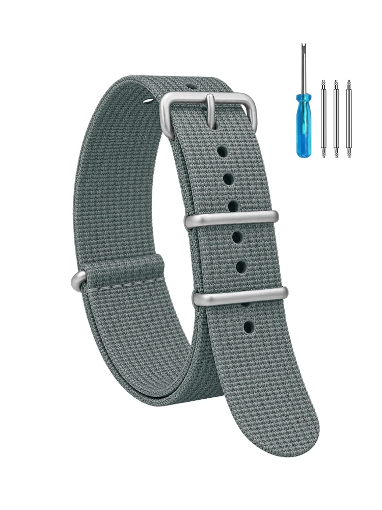 Premium Ribbed Nylon Strap - Military Ballistic Fabric Replacement Watchband