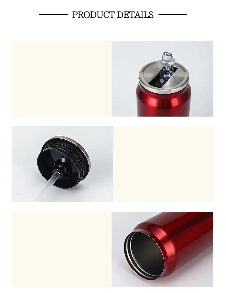 Personalisierte 450ML Cola-Dose mit Aufdruck Ihres Namens, Fotos oder LOGO, Isolierte Thermoskanne aus Edelstahl, Vakuumflasche hält Wasser kalt, Niedliches Geschenk – Detail 6