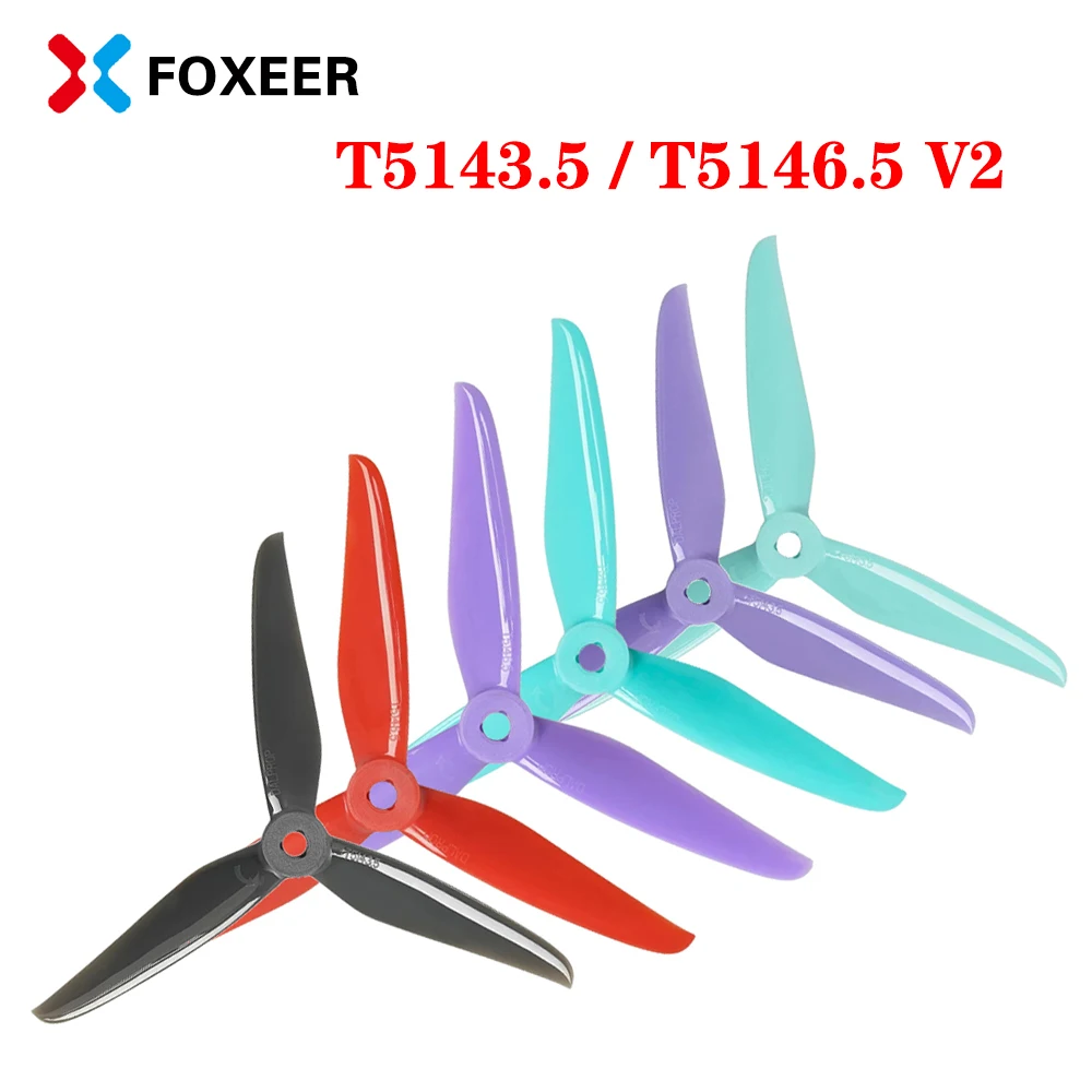 

6pair Foxeer Dalprop Cyclone T5143.5 / T5146.5 V2 Versie 5Inch 3-bladed propeller CW CCW for RC FPV Racing Drone parts