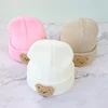 Korean Cartoon Bear Baby Hat Winter Warm Knitted Newborn Boys Girls Cap Beanies Soft Infant Toddler Hat Kids Caps Bonnet 1