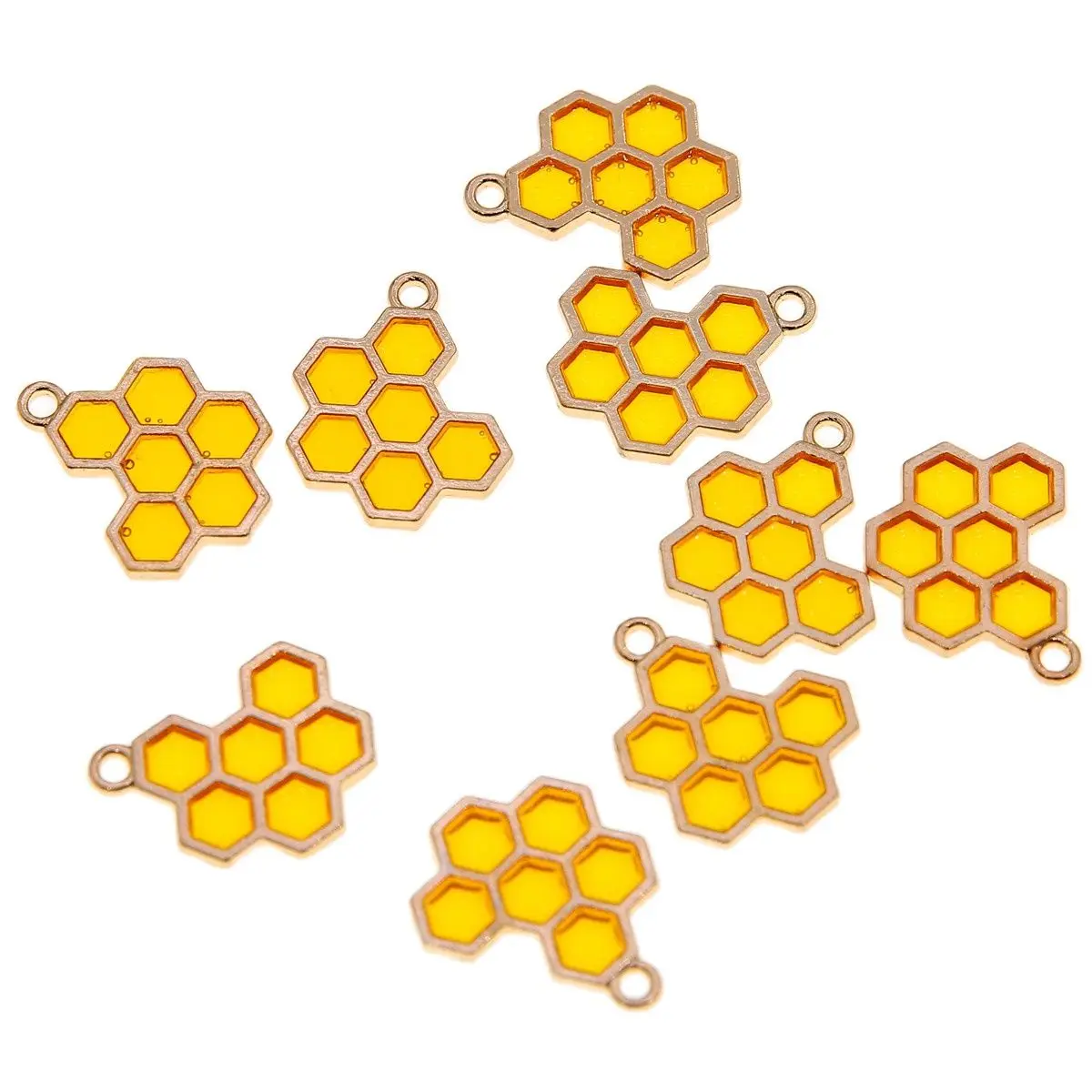 

50pcs honeycomb DIY handmade jewelry accessories Alloy dripping oil pendant earrings Earrings