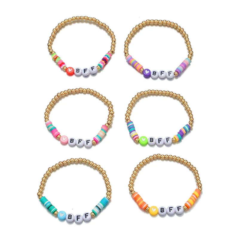 2 Braccialetti Softball Con Iniziale | Personalizzati Con Lettera A-Z, Elasticizzati, Oro E Colorati, Regalo Per Giocatrici - 6