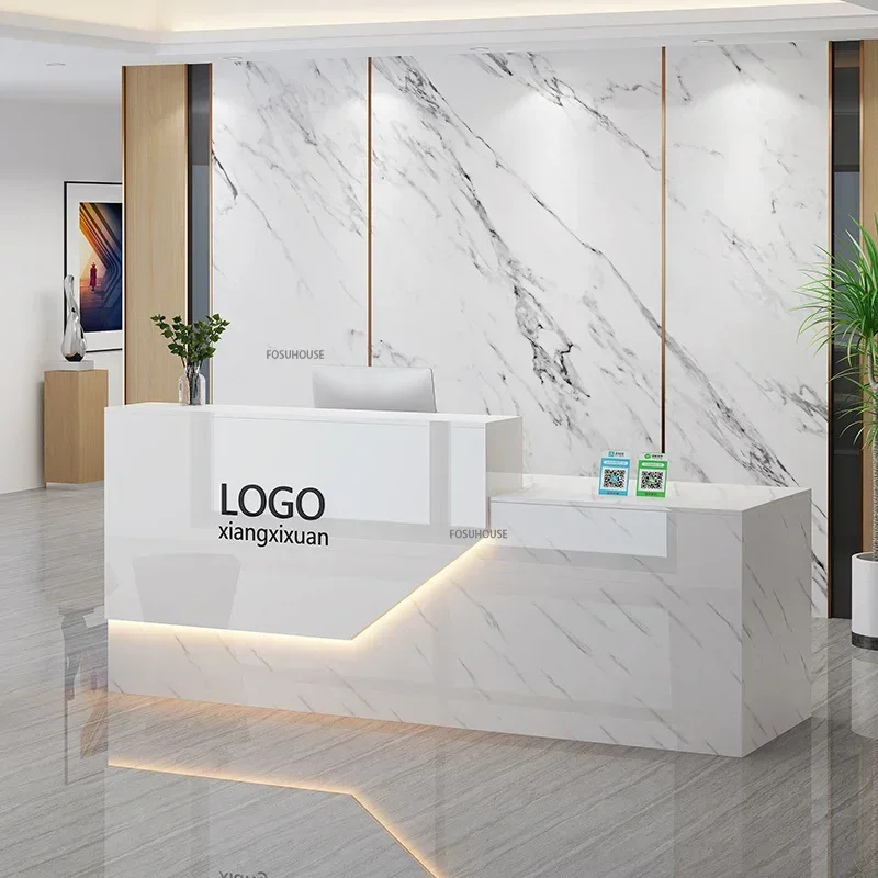 Modern Company Front Desk Reception Desk Office Furniture Beauty Salon Cashier Information Bar Table Counter Table Z