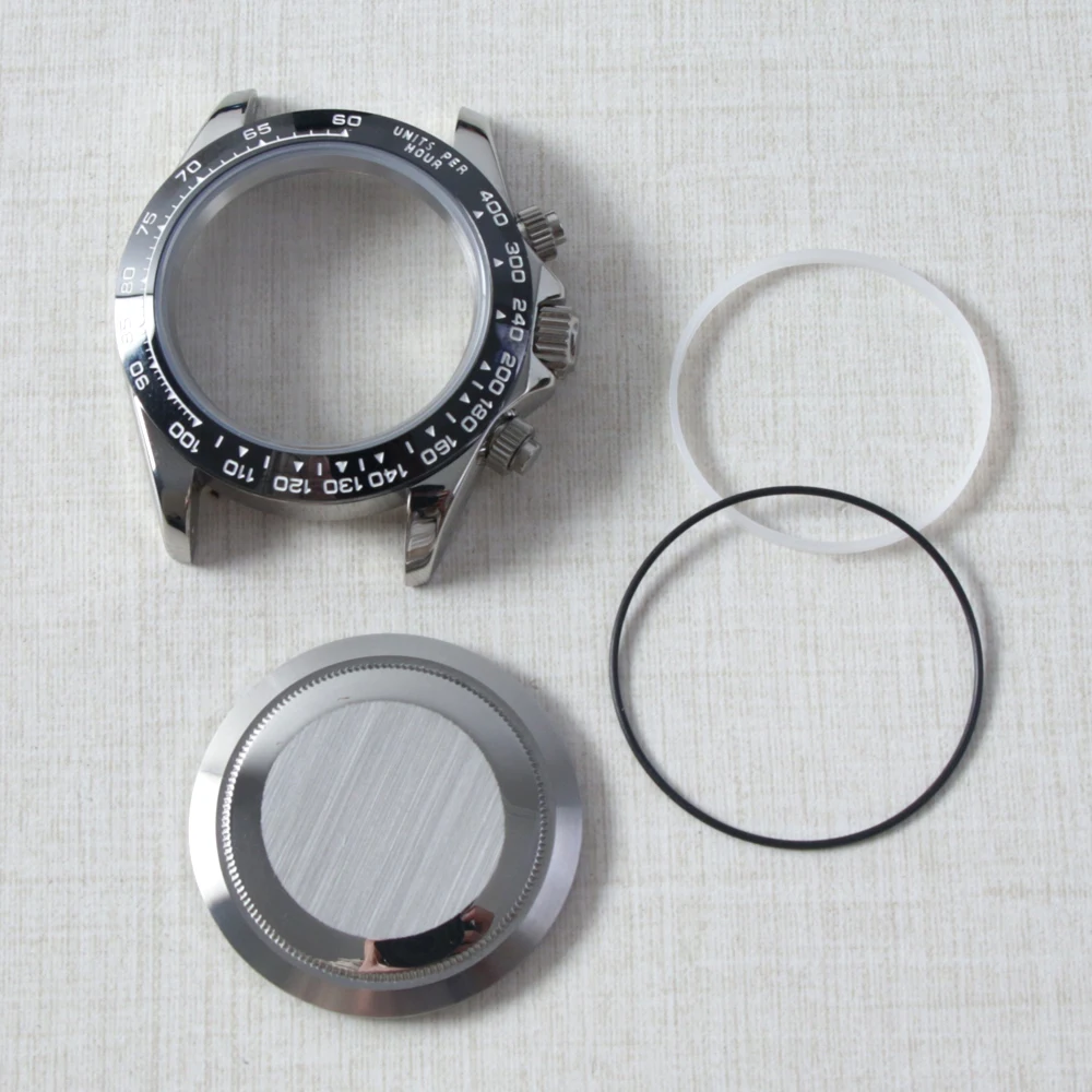 VK63 Watch Case Stainless Steel Watch Accessories Sapphire Crystal Waterproof For Daytona With Bracele For Seiko Movement VK63A