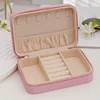 Boîte de rangement portable pour bijoux, organiseur de voyage, étui à bijoux en cuir, rangement pour boucles d'oreilles, colliers, bagues, présentoir à bijoux