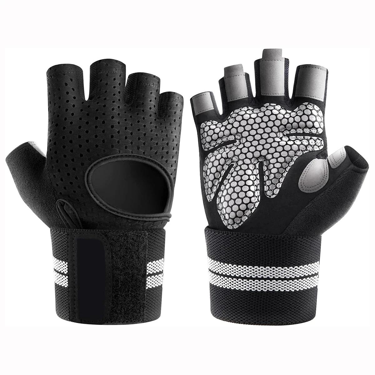 Weight Lifting Gloves Men And Women Workout Gloves With Wrist Wraps Support For Gym Training Full Palm Protection For Fitness weightlifting gloves