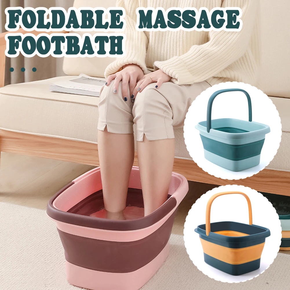 Foot Massage Bath Tub Portable Foot Bath Bucket With Handle For Bathroom