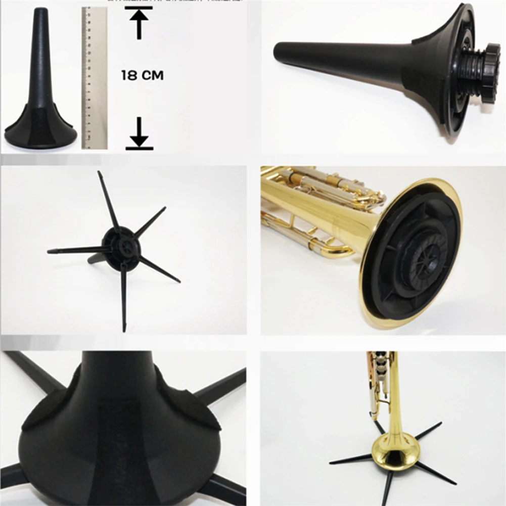 Trumpet Holder Metal Bracket Small ABS + Zinc Alloy Accessories Foldable 18 X 30.5cm/7.1 X 12.0in