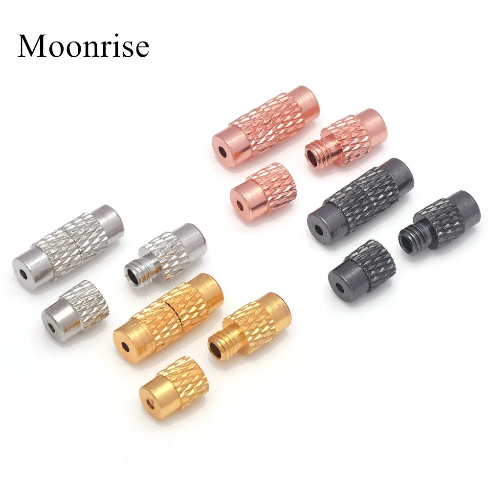 20pcs Brass Column Screw Clasps Barrel Screw Clasp Bracelet Necklace Jewelry Making Findings 4x12mm
