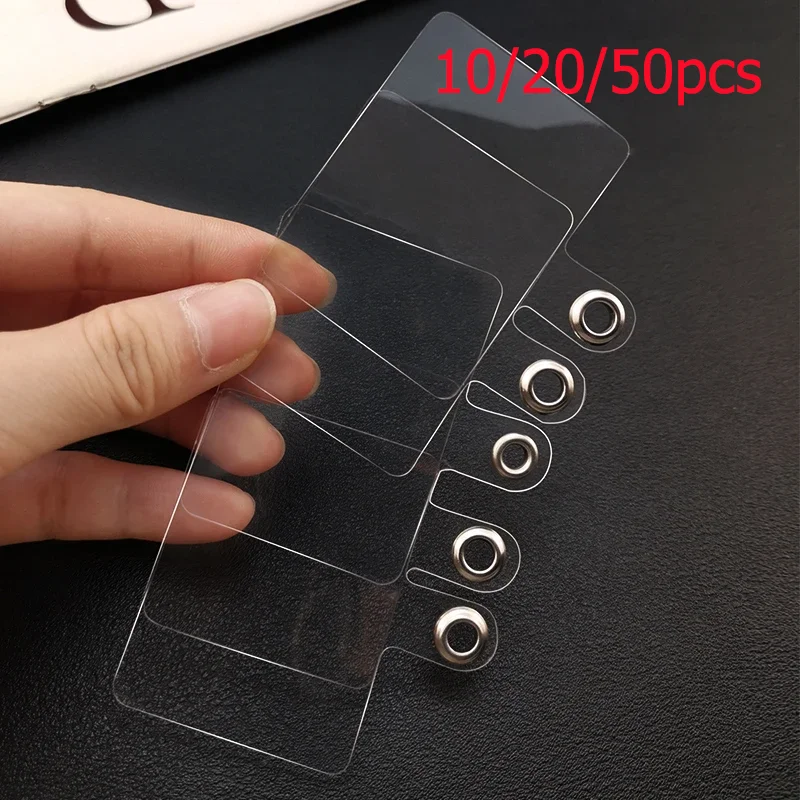 Transparent Flexible Phone Lanyard Cads Mobile Phone Universal Tether Tabs Clear Hanging Strap Patches Cord Clip 10/20/50PCS