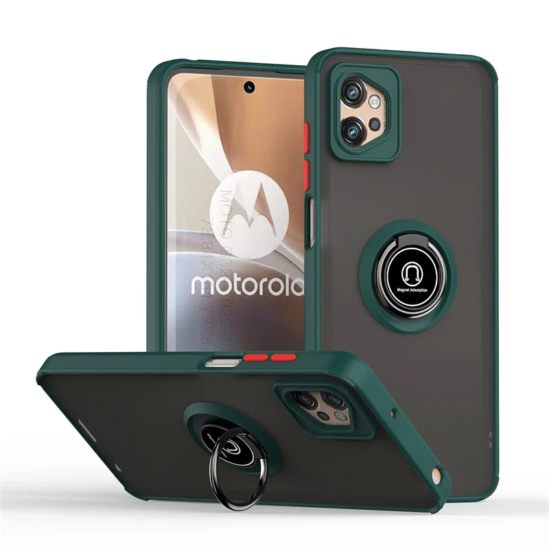 Shockproof Armor Case with Magnet Ring Holder Cover