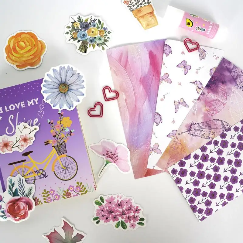 Girls Diary Scrapbook Kids Scrapbook Kit Cute Art & Crafts Kits For Tween Teenage Kids A6 For 6-14 Year Old Girl Birthday