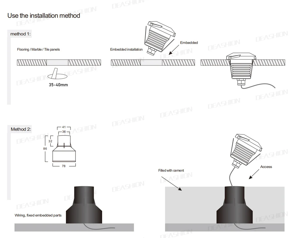 IP67 LED Deck Lights 12V 24V 3W