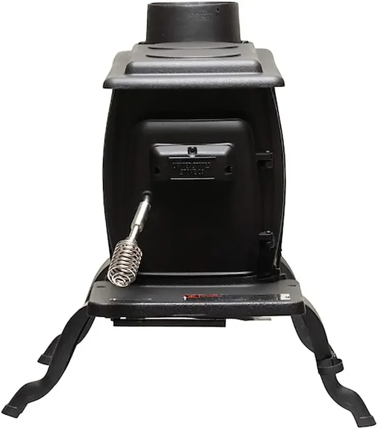 US Stove Company Rustic 900 Square Foot Clean Cast Iron Log Burning Wood with Integrated Cooking Surface and
