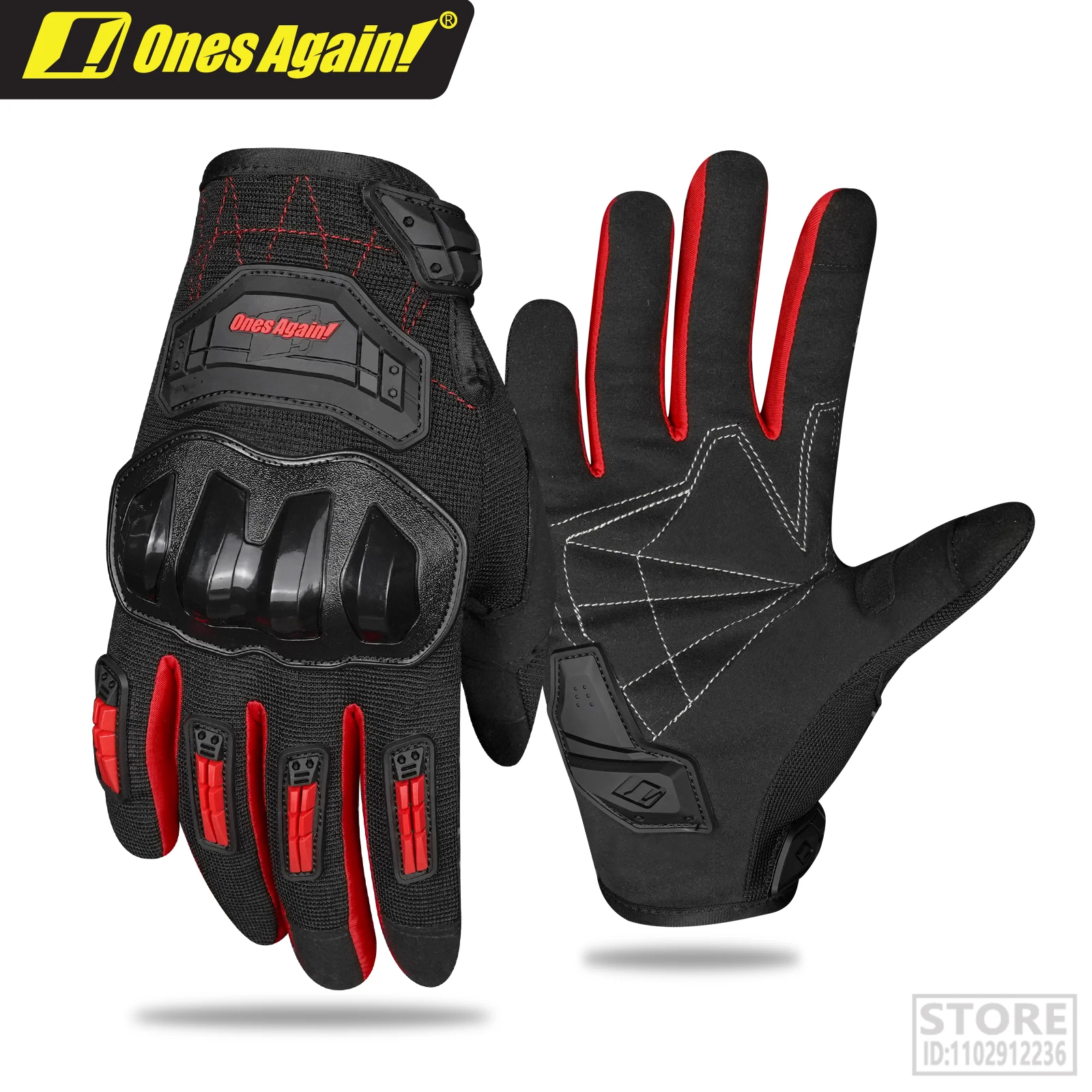 

Motorbike Motorcycle Full Finger Ventilated Summer gloves for motorcycle Gloves Touch Screen Lightweight and breathable