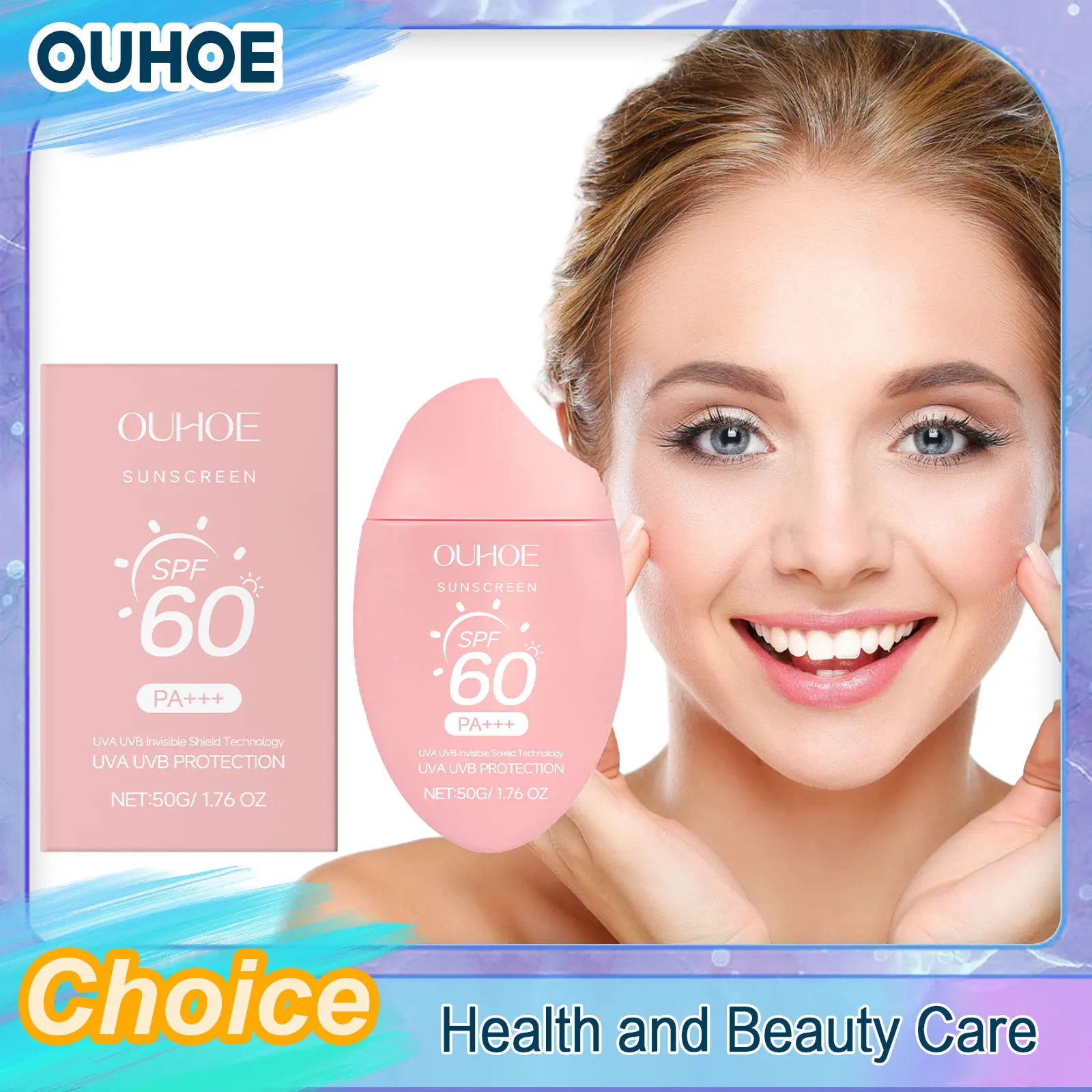 Sun Protection Cream SPF 60 Anti UV Prevent Sunburn Resisting Sunlight Brightening Outdoor Waterproof Broad Spectrum Sunscreen