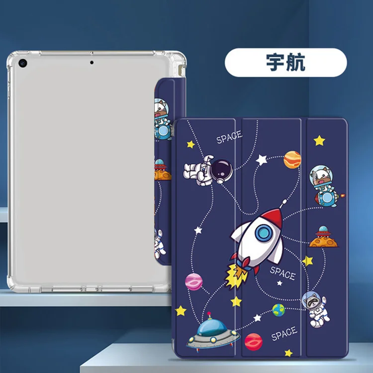 Astronauti 3D Per Ipad 9 Generation Case Cute Ipad 10.2 Con Portamatite Copertura Talbet Per Ipad 8Th 7Th Cover 2021 Morbida Pelle