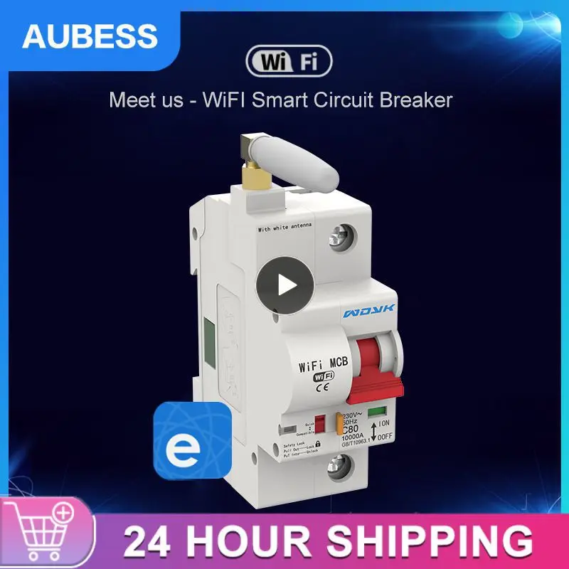 

WiFi 1P Smart Circuit Breaker Automatic Switch Smart Home Overload Short Circuit Protection Work with Alexa home