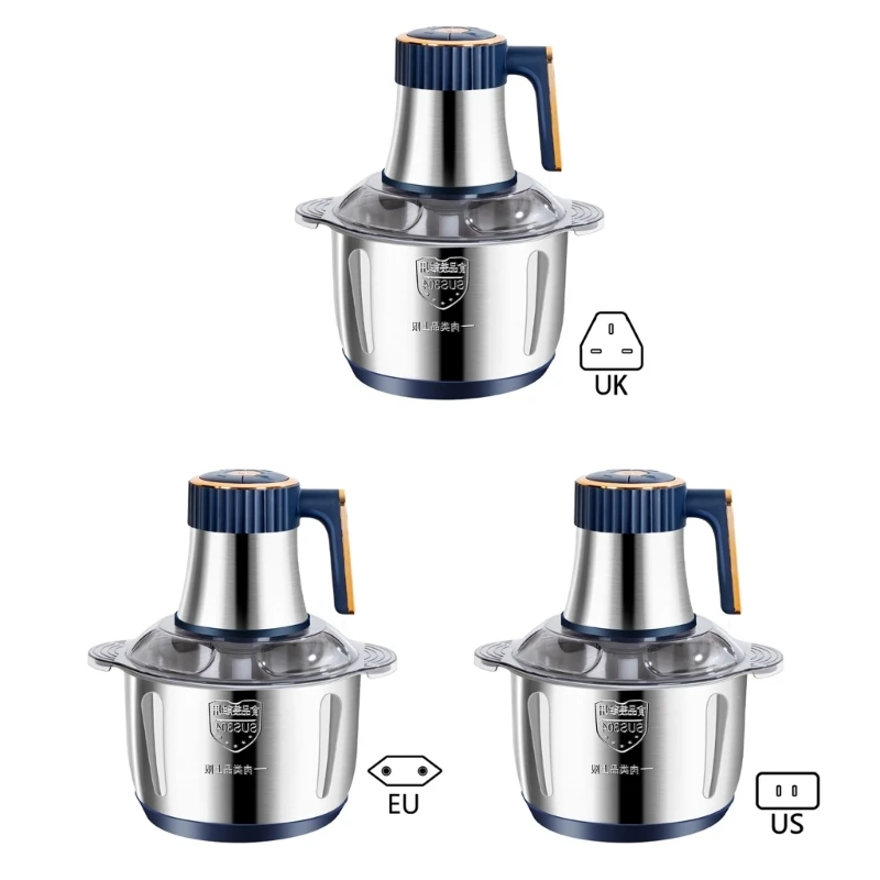 

2023 New Grinder Electric Food Chopper 5L Stainless Steel Blender Food Processor for meat Onion Vegetables Fruit 500W