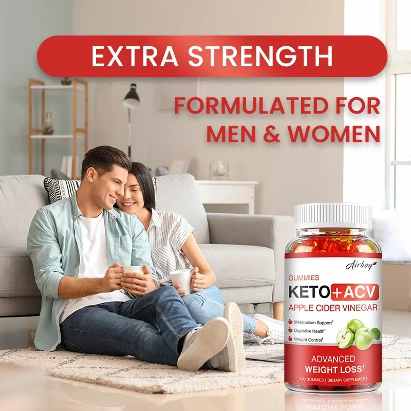 Keto + ACV Gummies-Supports Digestion, Metabolism, Gut Detoxification and Cleansing