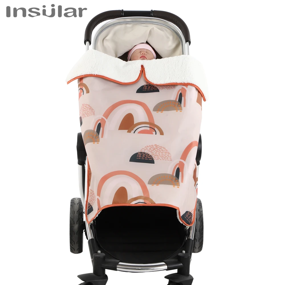 85*64cm Baby Blankets Waterproof Thicken Infant Baby Stroller Fully Wrap Blanket Newborn Flannel Baby Bedding Blanket 6