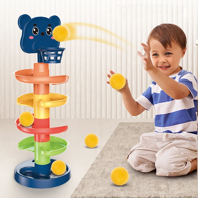 5 Layer Ball Drop Roll Swirling Tower for Baby Toddler Development
