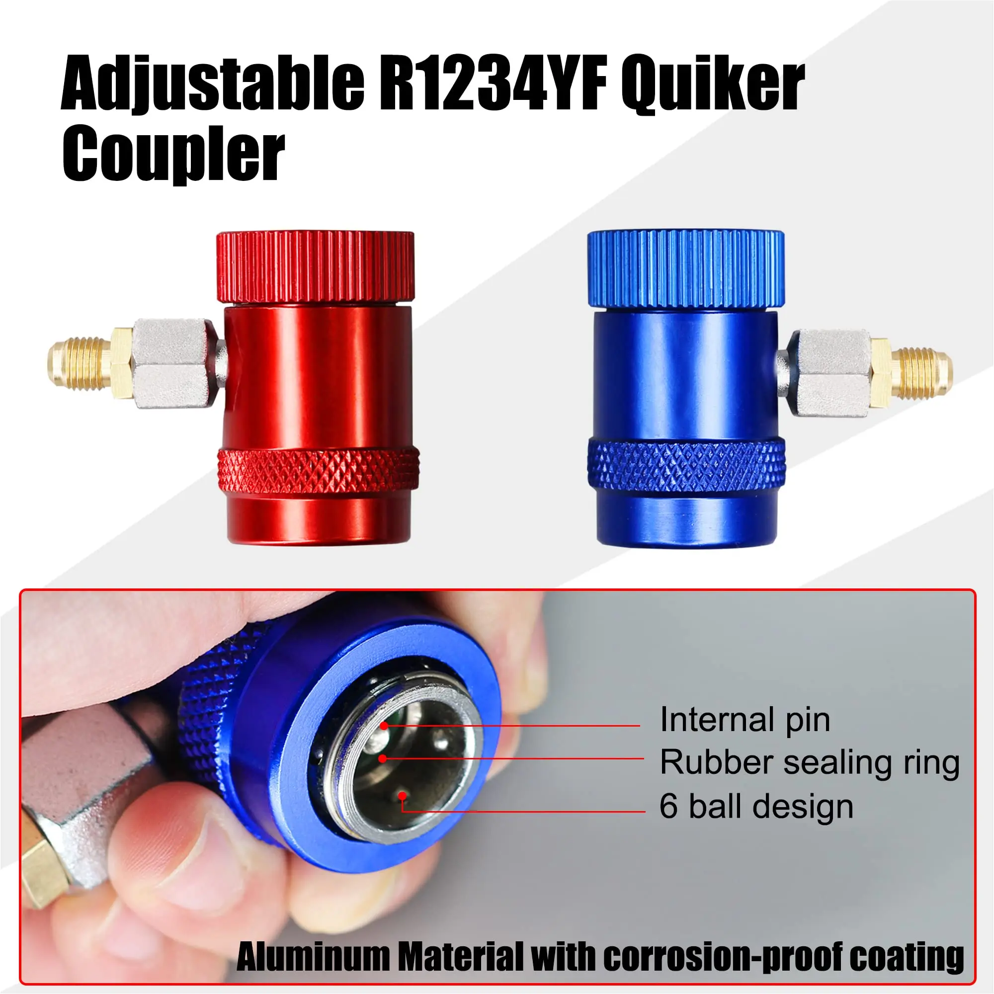 R1234yf Quick Couplers Adapter High/Low Side R1234yf Manual