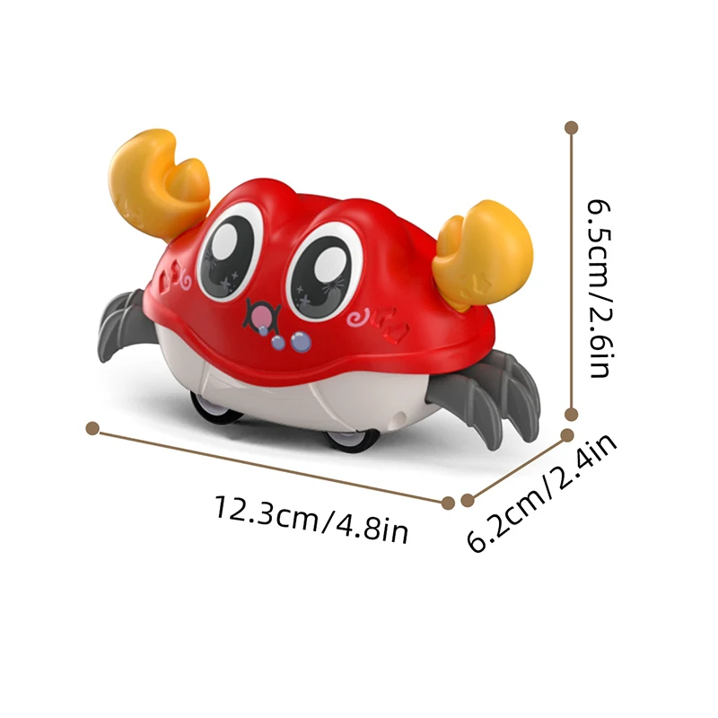 Simulation Crab Toy Children's Little Crab Simulated Animal Rebound Inertial Crawling Impact Resistant Bubble