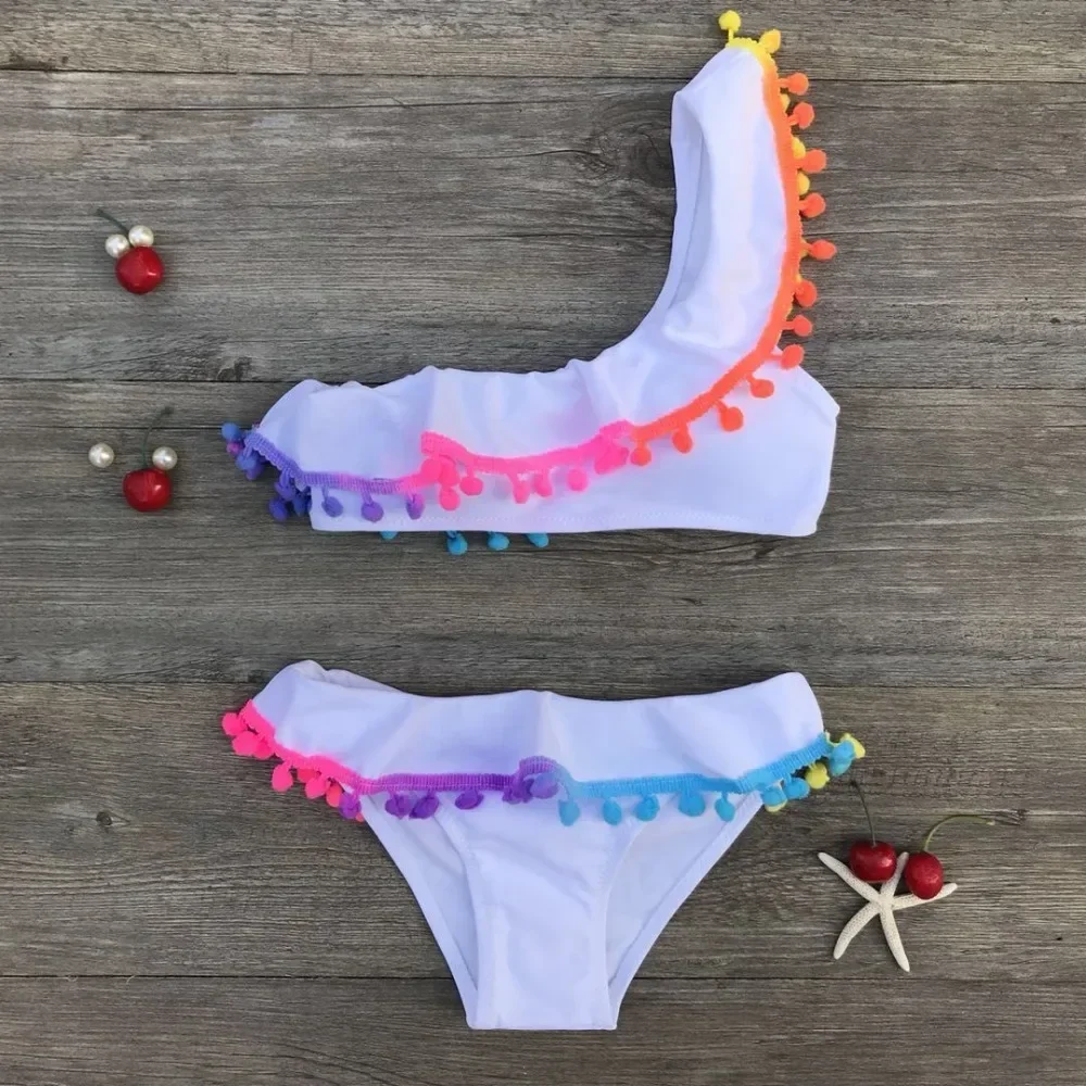 Girls Split Swimsuits Children Swimwear Bikini Set