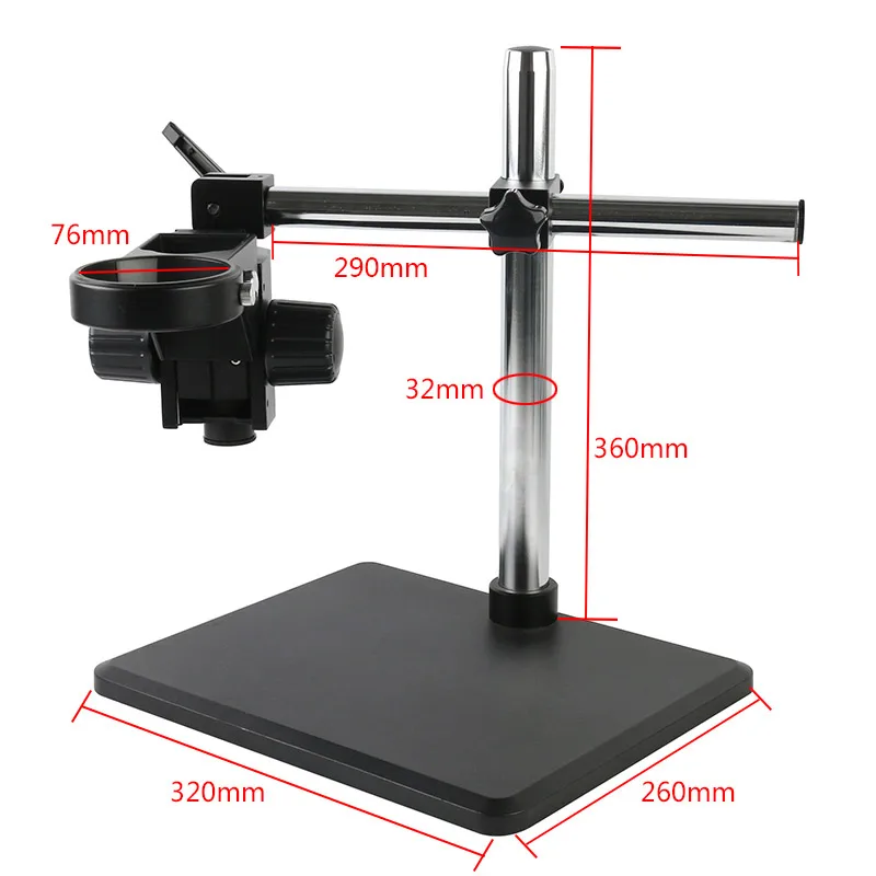 

Trinocular Binocular Microscope Stereo Microscope Multi-Angle Adjustable Stand Boom Table Working 76mm Holder 32mm Arm