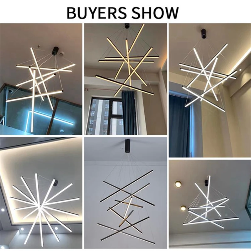 Modern LED Stair lamp Aluminum Ceiling Chandelier for duplex building room decor highrise Living room long line lamp home decoration led chandelier ceiling chandelier