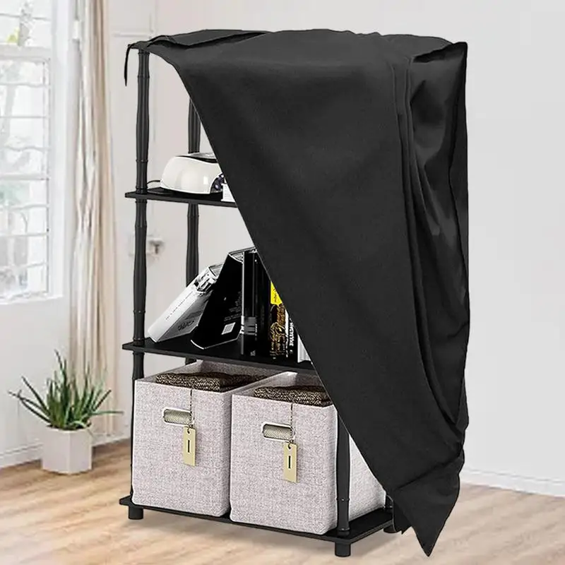 black Shelf Dust Cover Storage Bag Outdoor Garden Patio Furniture Protector High Quality Waterproof Dustproof Chair Organizer 4