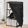 black Shelf Dust Cover Storage Bag Outdoor Garden Patio Furniture Protector High Quality Waterproof Dustproof Chair Organizer 4
