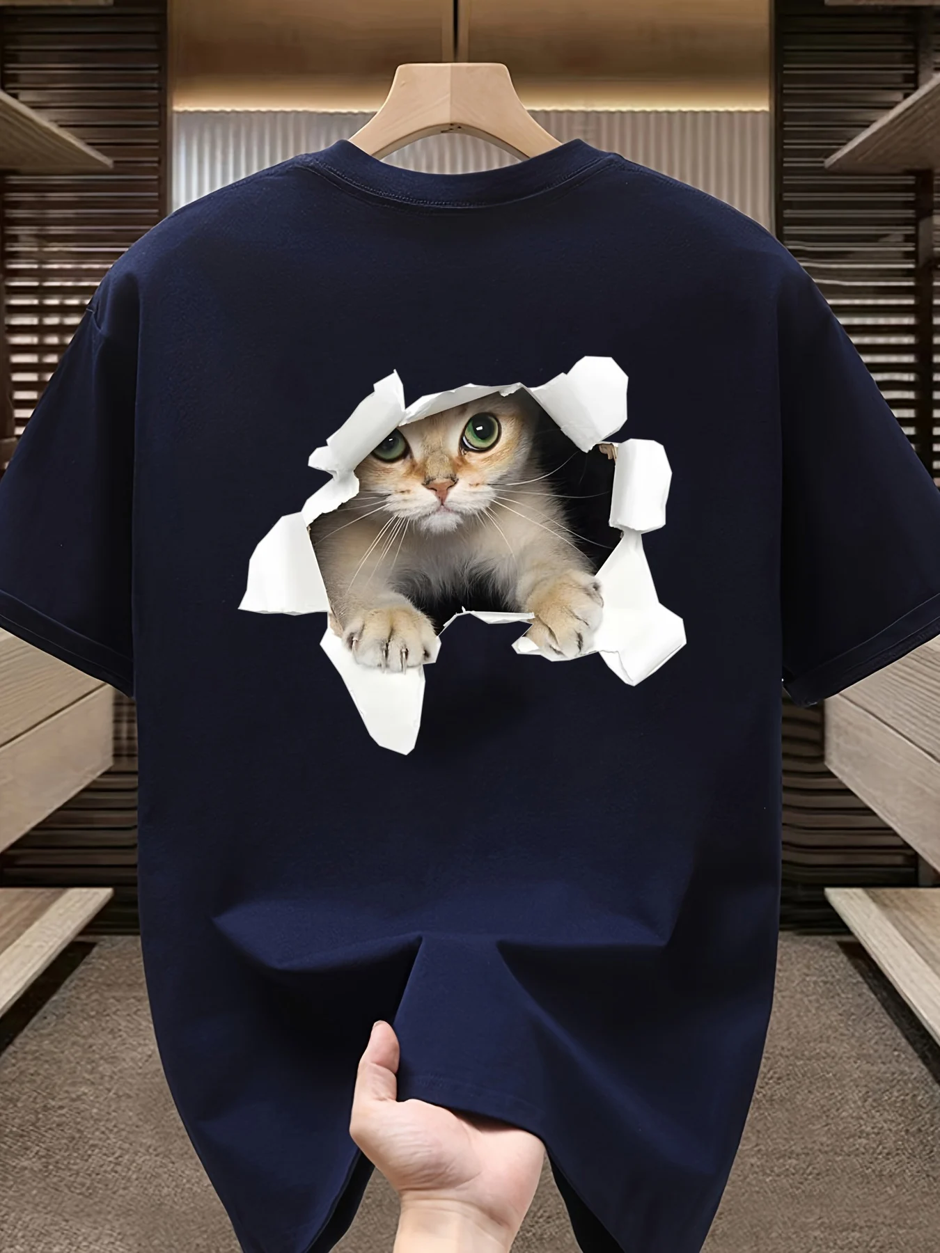 الرجال الصيف 100 القطن المألوف عادية فضفاض حجم كبي...