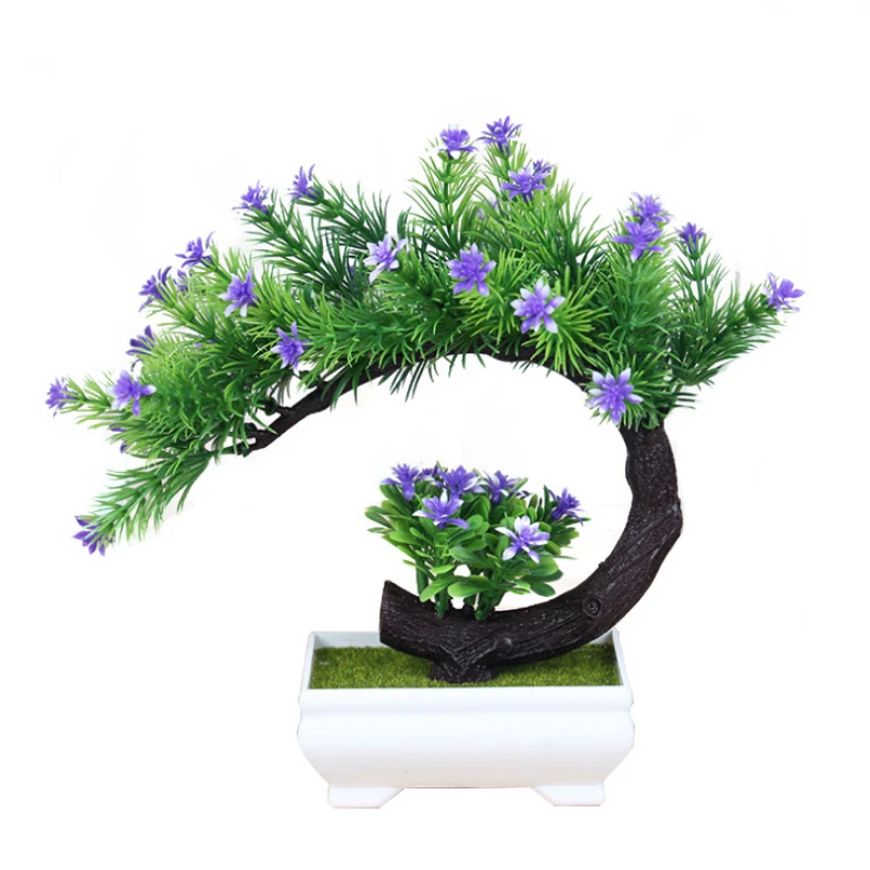 

1set New bonsai plant ornaments artificial tree indoor desktop decorative green fake tree potted plants