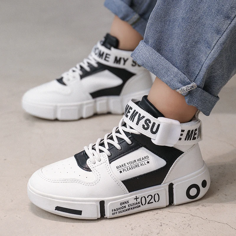 Big Boys High Top Sneakers Luxury Children Casual Shoes Youth Men Fashion Kids Tennis Running Sports Shoes for Boy Free Shipping