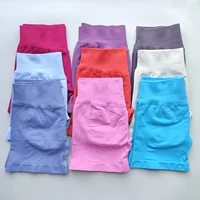 NO LOGO Shorts 4.5 Gym Shorts Women Fitness Sports Low Ribbed Band Workout Scrunch Butt Yoga Booty Running Short Pants