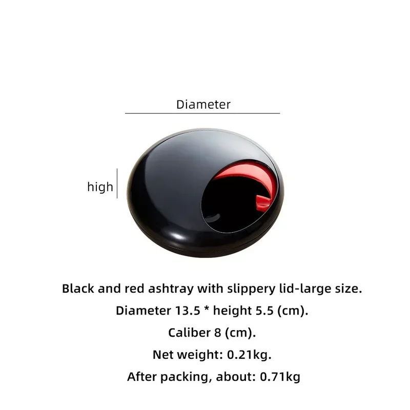 Creative Portable Ashtray Outdoor Windproof Oval Model Living Room Study Office Desktop Decoration Accessories Gift Portable Ashtray