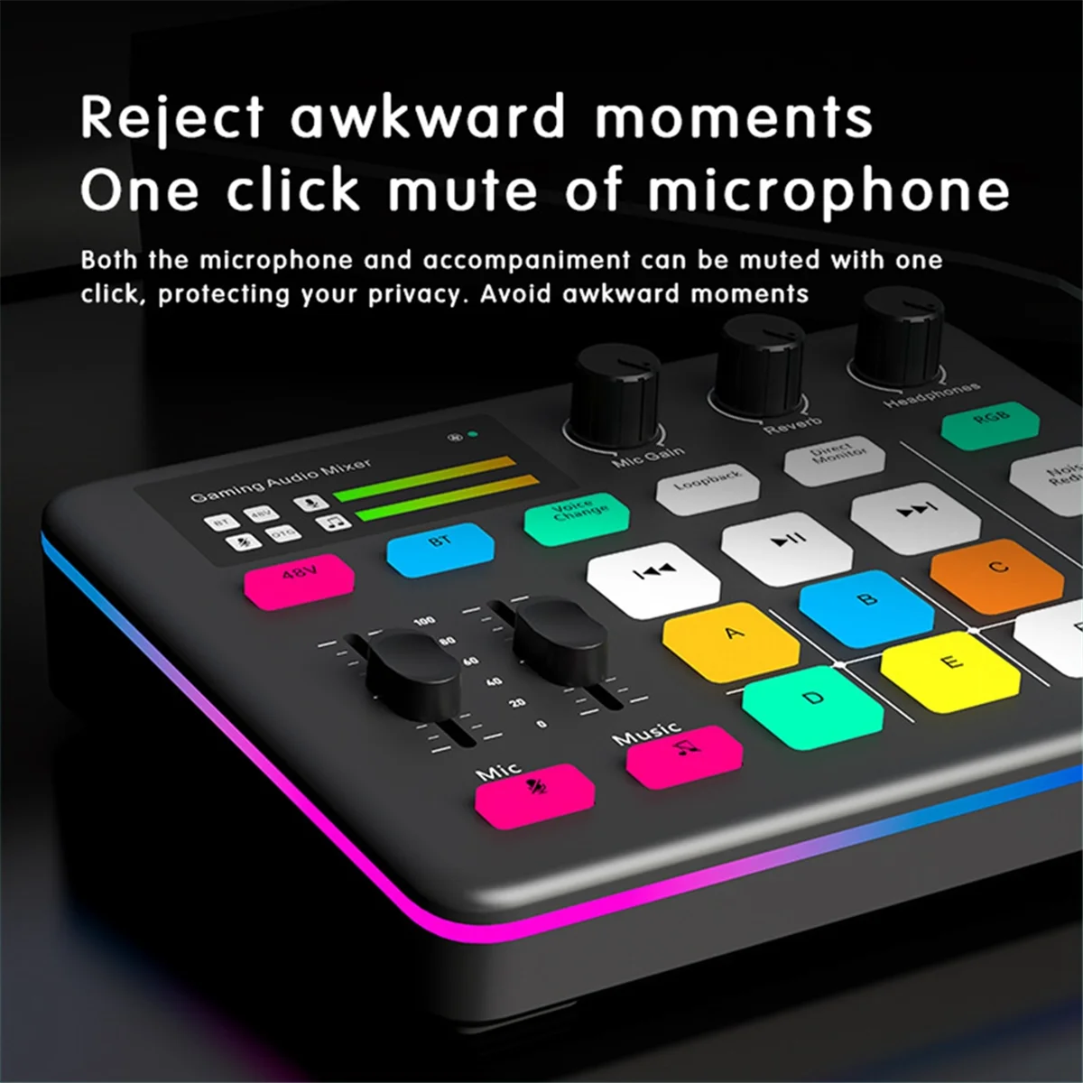 Elect-Audio Mixer G1 Tuner Gaming Computer Soundkarte Rgb Beleuchtung Computer Handy Live Broadcast Aufnahme Universal S05504Ab040734Deba26C8A093Bcf8763D